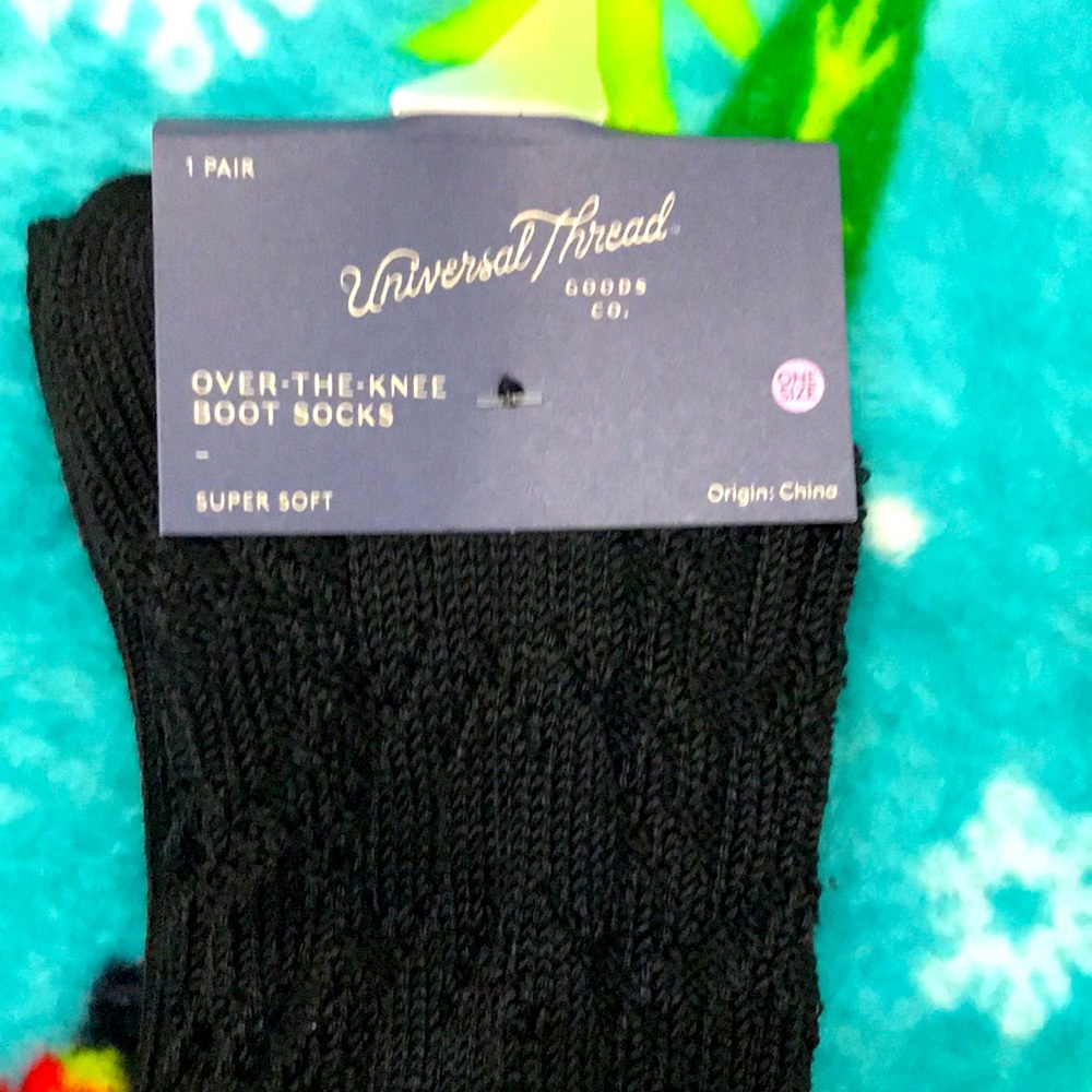 Universal thread over the knee boot socks